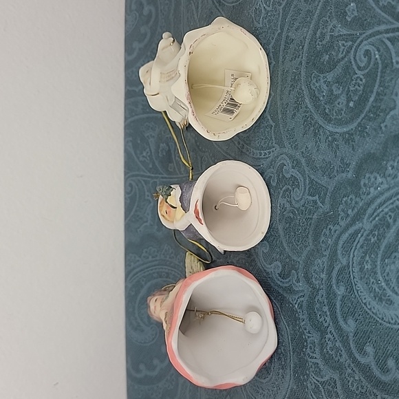 Christmas Bell Angel Ornaments Lot Of 3 - Picture 4 of 10
